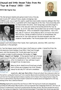 Unusual and little-known Tales from the 'Tour de France' 1903 1947