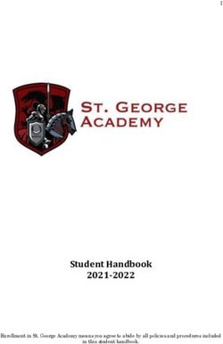 Student Handbook 2021-2022 1 - Enrollment in St. George Academy means you agree to abide by all policies and procedures included