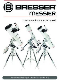 Instruction manual - Achromatic Refractor (AR) & Newtonian Reflector (NT) - Bresser