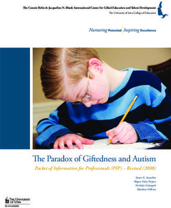 The Paradox of Giftedness and Autism - Packet of Information for Professionals (PIP) - Revised (2008)