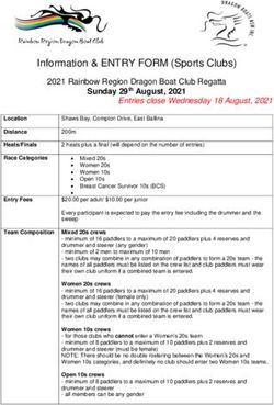 Information & ENTRY FORM (Sports Clubs) - 2021 Rainbow Region Dragon Boat Club Regatta