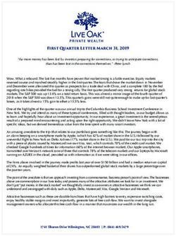 First Quarter Letter March 31, 2019 - Live Oak Private Wealth