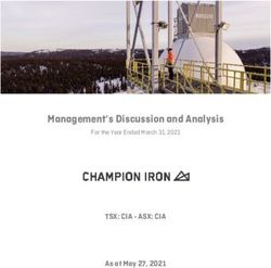 Management's Discussion and Analysis - TSX: CIA - ASX: CIA As at May 27, 2021 - For the Year Ended March 31, 2021 - Champion Iron