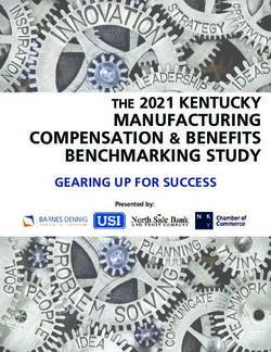 MANUFACTURING COMPENSATION & BENEFITS BENCHMARKING STUDY - THE 2021 KENTUCKY GEARING UP FOR SUCCESS - Barnes Dennig