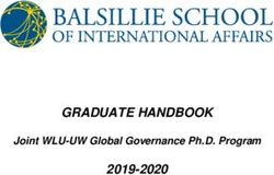 GRADUATE HANDBOOK 2019-2020 - Joint WLU-UW Global Governance Ph.D. Program - Balsillie School of ...