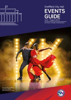EVENTS GUIDE Sheffield City Hall
