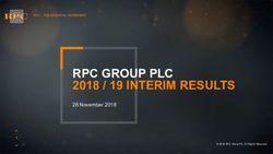 RPC GROUP PLC 2018 / 19 INTERIM RESULTS - 28 November 2018