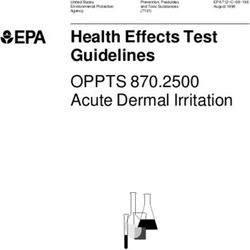 Health Effects Test Guidelines - OPPTS 870.2500 Acute Dermal Irritation