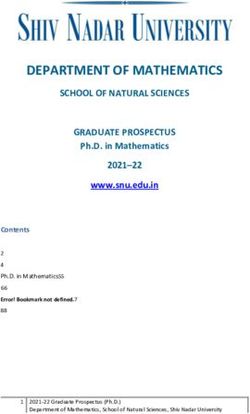 DEPARTMENT OF MATHEMATICS - SCHOOL OF NATURAL SCIENCES GRADUATE PROSPECTUS - Shiv Nadar University