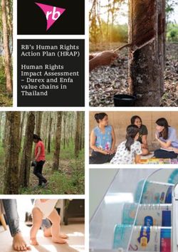 RB's Human Rights Action Plan (HRAP) Human Rights Impact Assessment - Durex and Enfa value chains in Thailand - Reckitt