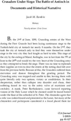 Crusaders Under Siege: The Battle of Antioch in Documents and Historical Narrative - University of Central Arkansas