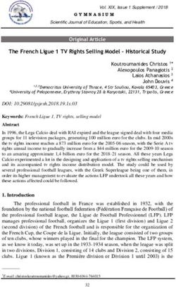 The French Ligue 1 TV Rights Selling Model - Historical Study - gymnasium
