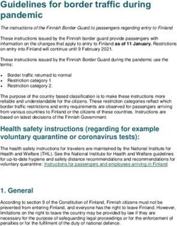 Guidelines for border traffic during pandemic