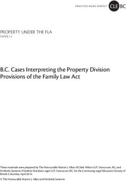 B.C. Cases Interpreting the Property Division Provisions of the Family Law Act