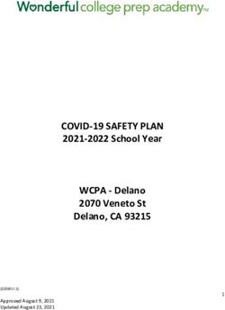 COVID-19 SAFETY PLAN 2021-2022 School Year WCPA - Delano 2070 Veneto St Delano, CA 93215