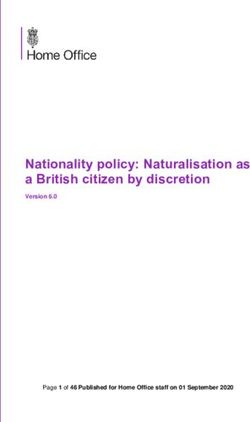 Nationality policy: Naturalisation as a British citizen by discretion - Gov.uk
