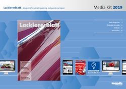 Media Kit 2019 Lackiererblatt - Magazine for vehicle painting, bodywork and repair - Konradin Service
