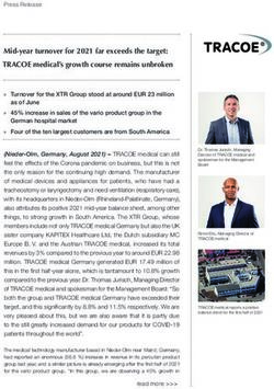 Mid-year turnover for 2021 far exceeds the target: TRACOE medical's growth course remains unbroken