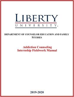 Addiction Counseling Internship Fieldwork Manual 2019-2020 - STUDIES DEPARTMENT OF COUNSELOR EDUCATION AND FAMILY