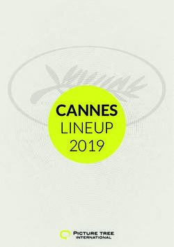 CANNES LINEUP 2019 - Picture Tree International