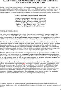 FACULTY RESEARCH AND CREATIVE ENDEAVORS COMMITTEE 2020-2021 PREMIER DISPLAY FUNDS - Central Michigan University