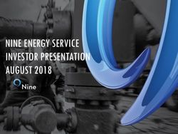 NINE ENERGY SERVICE INVESTOR PRESENTATION AUGUST 2018