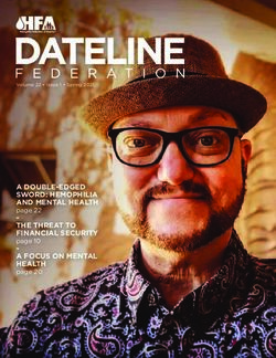 A DOUBLE-EDGED SWORD: HEMOPHILIA AND MENTAL HEALTH - Volume 22 Issue 1 Spring 2021