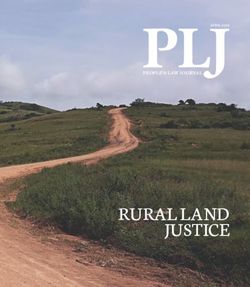 PLJ - RURAL LAND JUSTICE - PEOPLE'S LAW JOURNAL - LAND AND ACCOUNTABILITY RESEARCH CENTRE