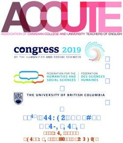 Conference 62nd Annual ACCUTE - 1-4 June 2019 Vancouver, British Columbia - Congress 2019