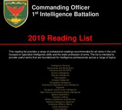 2019 Reading List Commanding Officer 1st Intelligence Battalion - Australian Army
