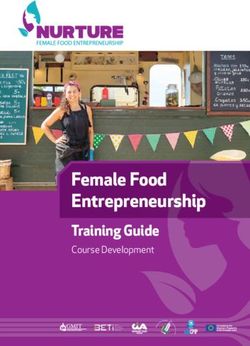Female Food Entrepreneurship - Training Guide Course Development - Nurture