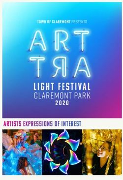 CLAREMONT PARK 2020 ARTISTS Expressions of Interest - Town of Claremont