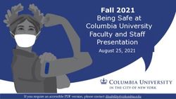 Fall 2021 Being Safe at Columbia University Faculty and Staff Presentation - August 25, 2021