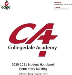 2020-2021 Student Handbook Elementary Building