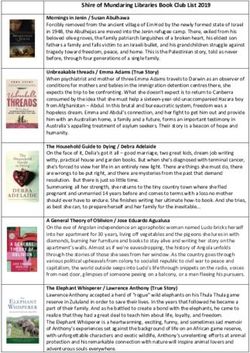 Shire of Mundaring Libraries Book Club List 2019