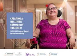 CREATING A HEALTHIER COMMUNITY TOGETHER! - 2021-2022 Impact Report to the Community