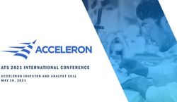 AT S 2021 INTERN ATION AL CONFERENCE - ACCELERON INVESTOR AND ANALYST CALL MAY 19, 2021