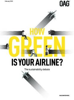 IS YOUR AIRLINE? The sustainability debate - OAG