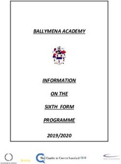 BALLYMENA ACADEMY INFORMATION ON THE SIXTH FORM PROGRAMME 2019/2020