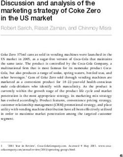 Discussion and analysis of the marketing strategy of Coke Zero in the US market