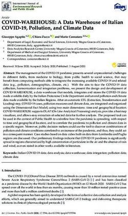 COVID-WAREHOUSE: A Data Warehouse of Italian COVID-19, Pollution, and Climate Data - MDPI