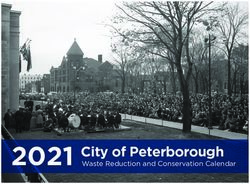 2021 City of Peterborough - Waste Reduction and Conservation Calendar - City of ...