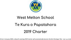 West Melton School Te Kura o Papatahora 2019 Charter - From 1 January 2020, a Board's existing 2019 charter will automatically become the first ...