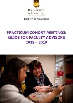 PRACTICUM COHORT MEETINGS: GUIDE FOR FACULTY ADVISORS 2018 2019