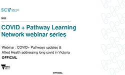 COVID + Pathway Learning Network webinar series - OFFICIAL Webinar : COVID+ Pathways updates