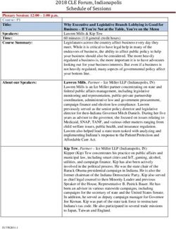 2018 CLE Forum, Indianapolis Schedule of Sessions - Ice Miller LLP