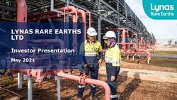 LYNAS RARE EARTHS LTD - Investor Presentation May 2021