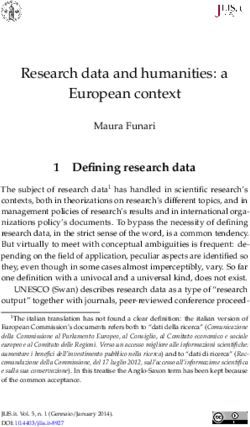 Research data and humanities: a European context - JLIS.it