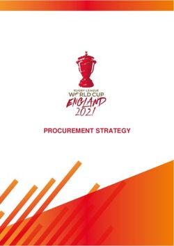 PROCUREMENT STRATEGY - Rugby League World Cup 2021