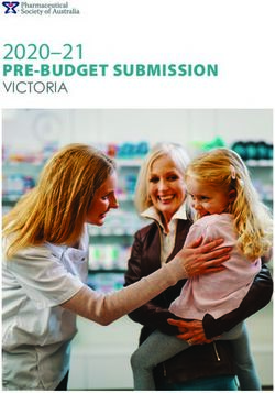 2020-21 PRE-BUDGET SUBMISSION VICTORIA - Pharmaceutical Society of ...